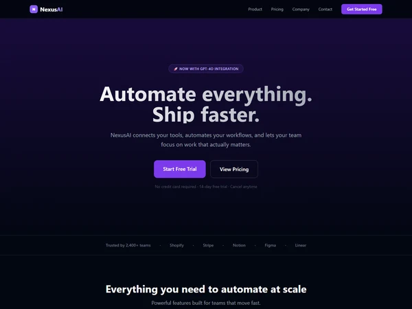 Startup SaaS website template thumbnail